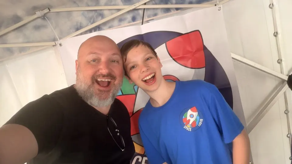 Verdi and Tygo together at a space event